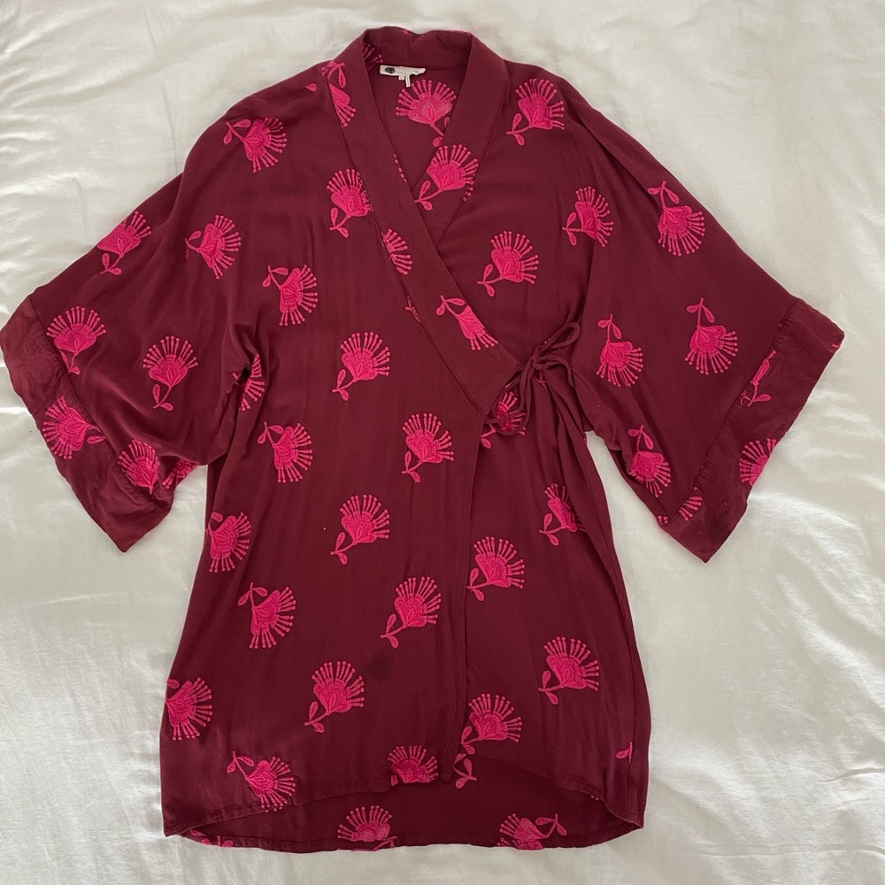 Anthropologie | floreat kimono wrap dress